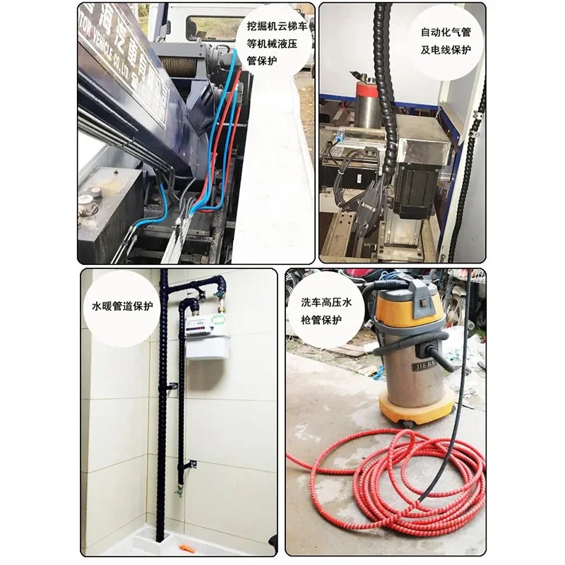 2M uzun 8/10/12mm kablo koruma kılıfı Spiral yara esnek tel organizatör yalıtım kılıfı tel sarma koruyucusu - AliExpress - Görsel 3