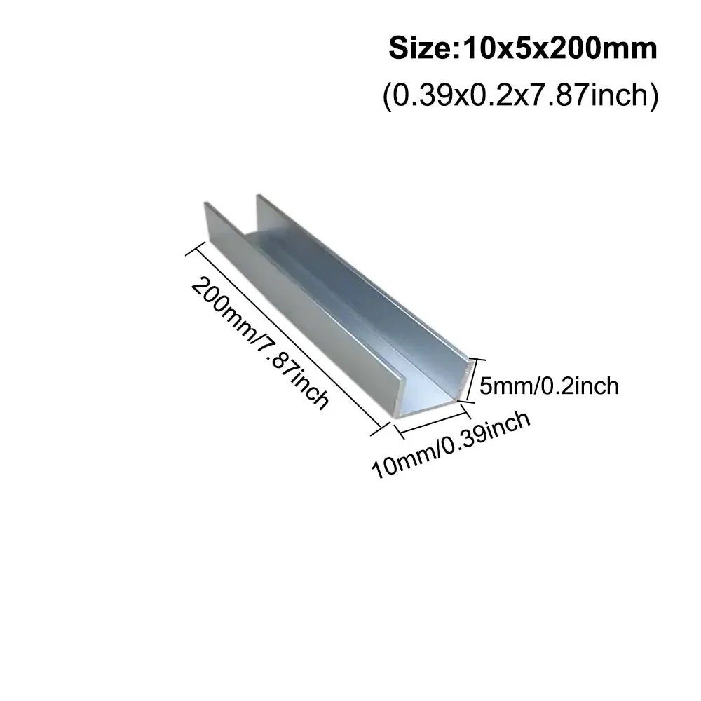 10 adet ~ 1 adet Uzunluk 100-400mm Alüminyum U Profil Kanal DIY Araba Modeli Robot Braketi LED Şerit Işık Kurulumları - AliExpress - Görsel 7