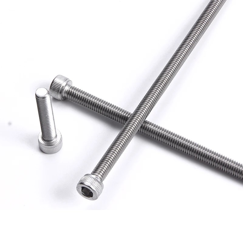 M3 M4 M5 M6 M8 M10 Altıgen Soket Cıvata 304 Paslanmaz Çelik Tam Diş Fincan Kafa Altıgen Allon Uzun Makine Vidası Uzunluğu 50-150mm - AliExpress - Görsel 6