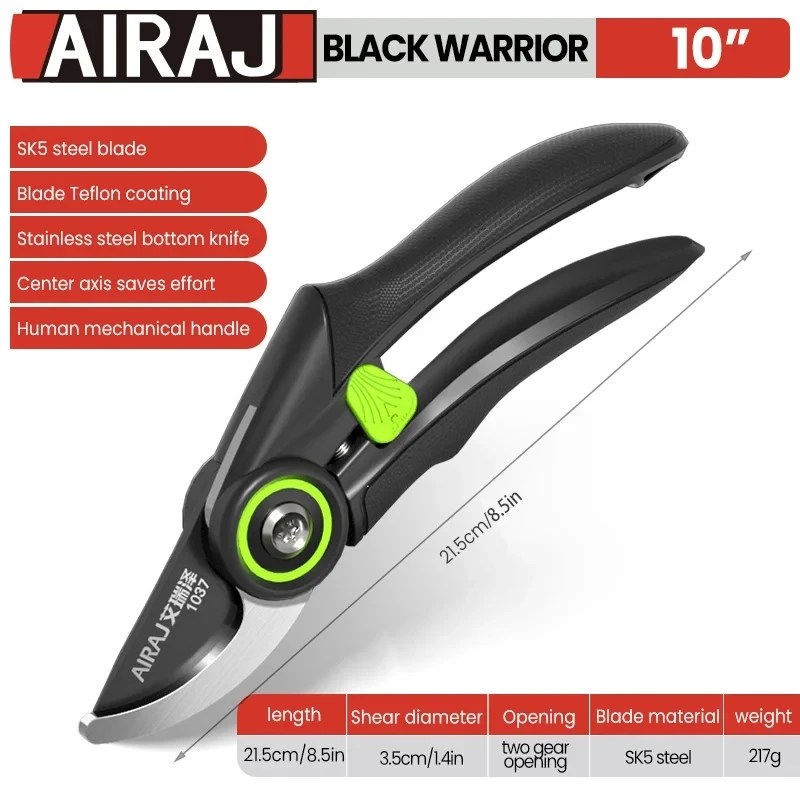 AIRAJ budama makası bahçe aletleri emek tasarrufu makas bahçe tesisi keskin şube bahçevan koruma el dayanıklı - AliExpress - Görsel 2