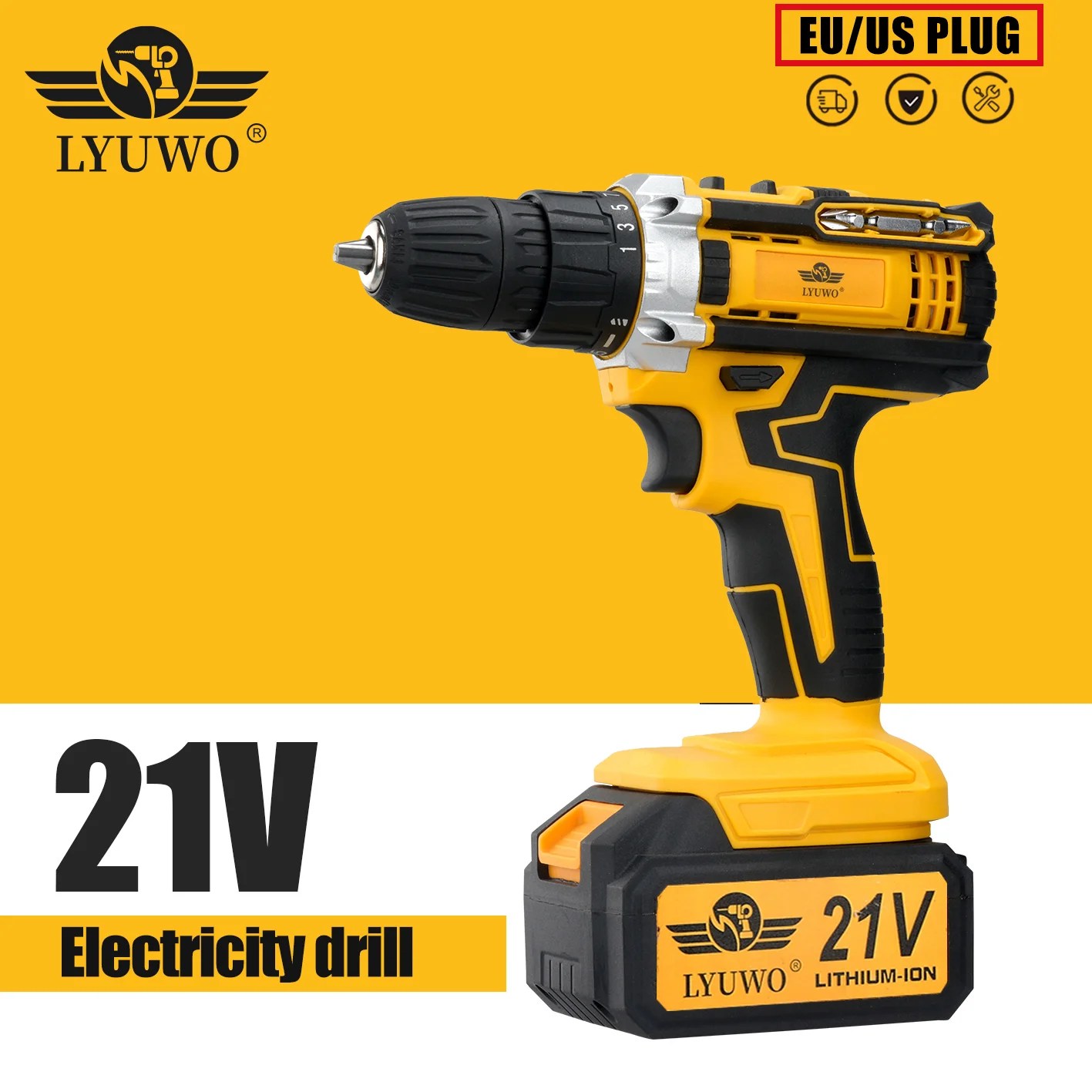 LYUWO Şarj Edilebilir Elektrikli El Matkabı, Tabanca Matkabı, Elektrikli Tornavida, Ev Darbeli El Matkap Aleti, MT Pil Kullanımı - AliExpress