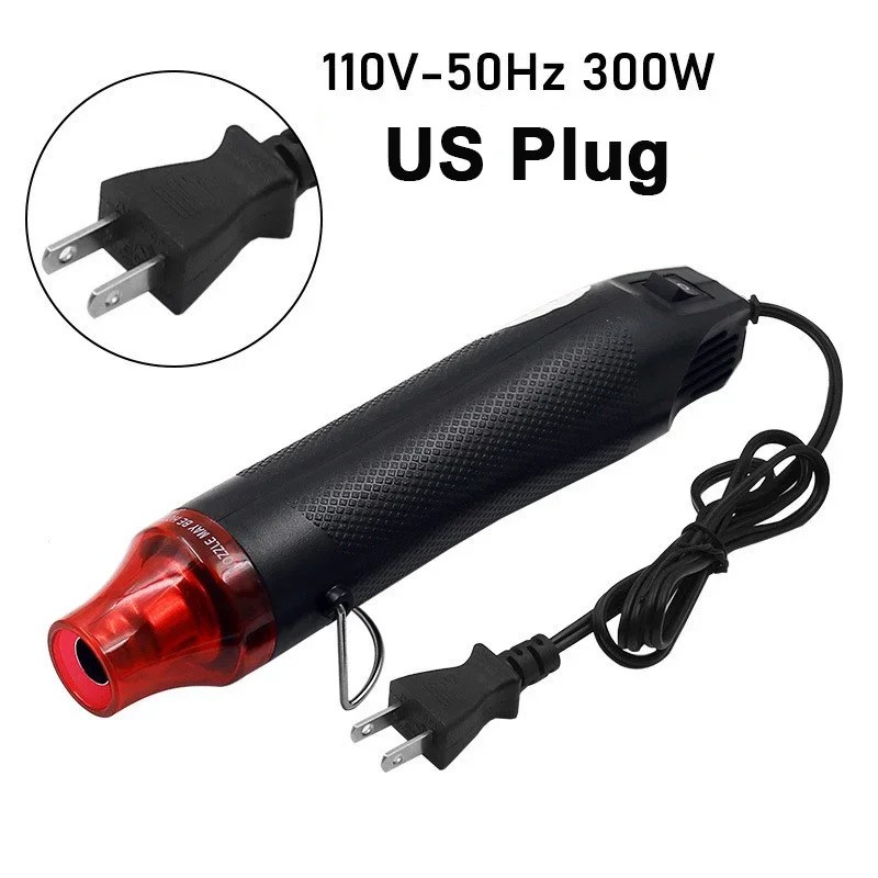 300W sıcak hava tabancası 110V abd Plug ısıyla daralan boru kiti 2:1 daralan tel bağlantı kapağı kablo tamir koruma ısı tabancası - AliExpress - Görsel 7