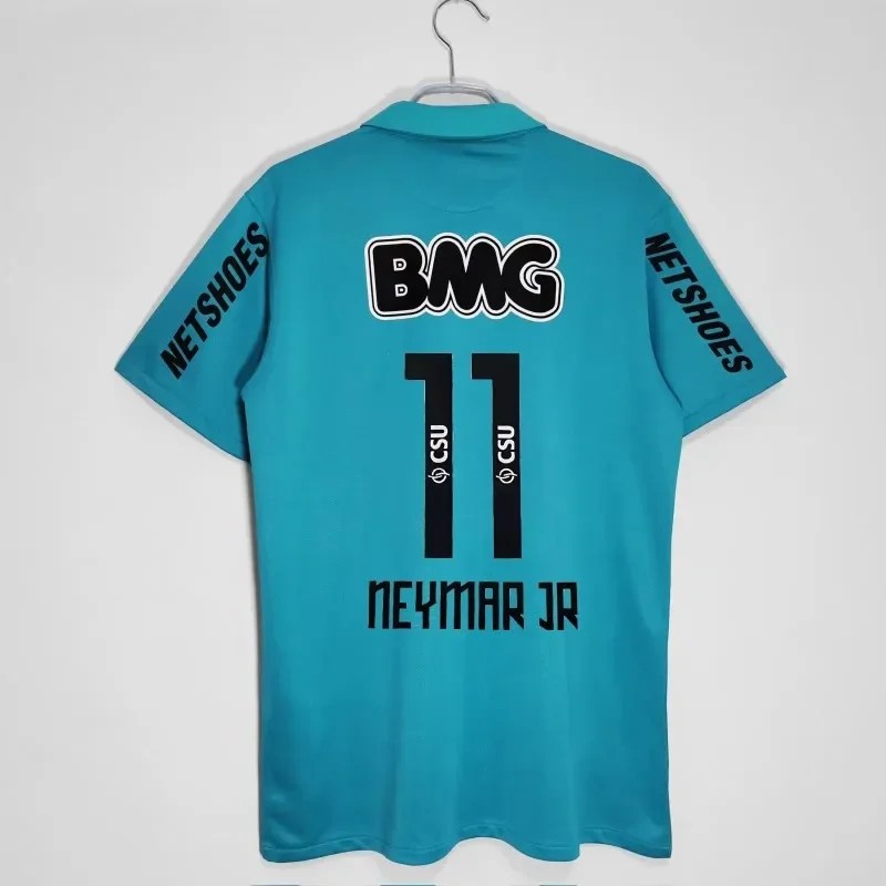 Basilika Santos Forması İç Saha Neymar No. 11 Kısa kollu Taraftar Versiyonu Retro Futbol Forması 3D Baskılı Nefes Alabilir Erkek T-shirt - AliExpress - Görsel 3