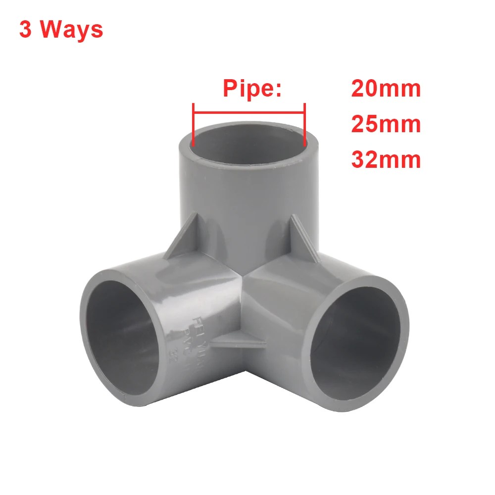 İç Çapı 20 25 32mm PVC boru konnektörü Düz Dirsek Tee Su Borusu Adaptörü Ev DIY Tüp 3 4 5 6 Yollu - AliExpress - Görsel 27