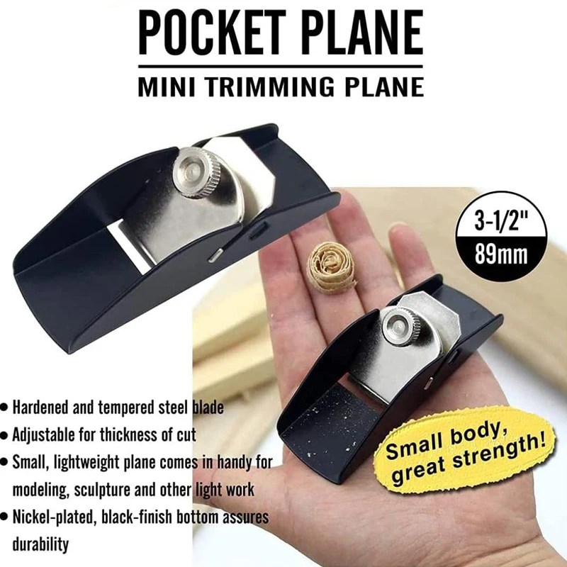 Mini Düzlem Ahşap Marangozluk Aletleri Manuel Marangoz Planya Alüminyum Alaşımlı Planya Ve Keskin Kenar Taşınabilir Ağaç İşleme El Aletleri - AliExpress - Görsel 6