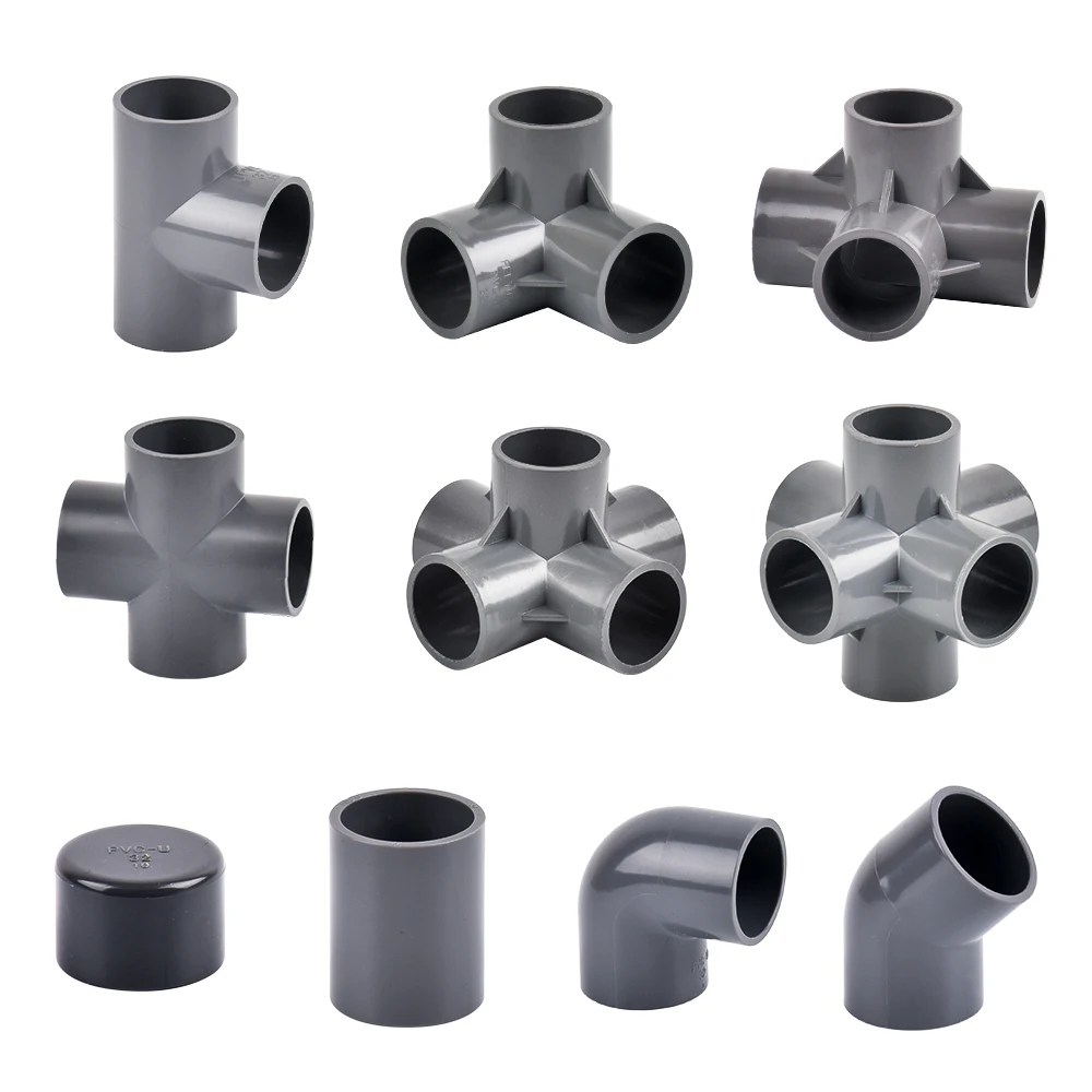 İç Çapı 20 25 32mm PVC boru konnektörü Düz Dirsek Tee Su Borusu Adaptörü Ev DIY Tüp 3 4 5 6 Yollu - AliExpress - Görsel 1