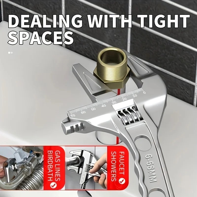 Siyah 16-68mm ayarlanabilir banyo anahtarı-yerden tasarruf ve çok fonksiyonlu - AliExpress 1420 - Görsel 2