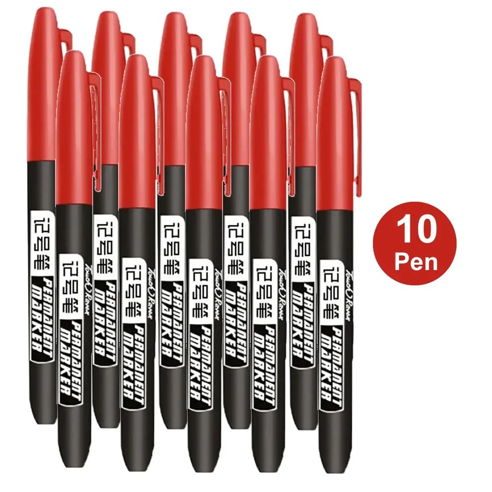6 adet kalıcı işaretleme kalemi Manga çizim İşaretleyiciler siyah mavi kırmızı su geçirmez mürekkep kroki kalemler kırtasiye sanat okul malzemeleri - AliExpress - Görsel 19
