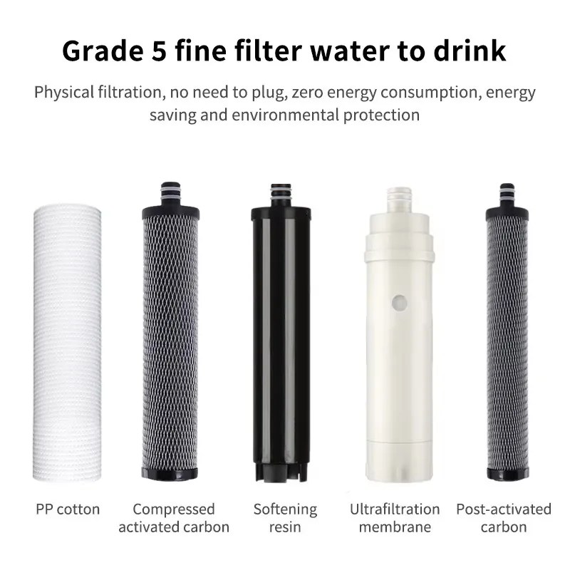 5 aşamalı ultrafiltrasyon su arıtıcısı ev doğrudan içme suyu arıtıcısı su arıtıcısı TapWater filtre PH75 maden suyu korur - AliExpress 6