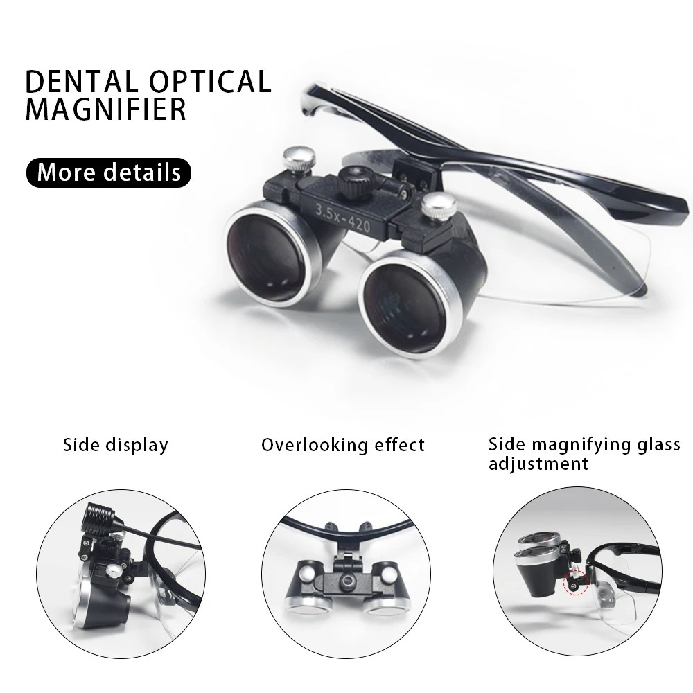 Diş hekimliği dürbün büyüteç 2.5X Dental Ultra hafif optik Loupes diş cerrahi için 320-420mm büyüteç - AliExpress 66 - Görsel 4