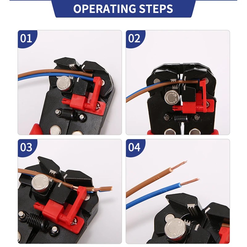 XIONGISOLAR Crimper Kablo Kesici Ayarlanabilir Otomatik Tel Striptizci Çok Fonksiyonlu Sıyırma Sıkma Pensesi Terminali El Aleti - AliExpress - Görsel 3