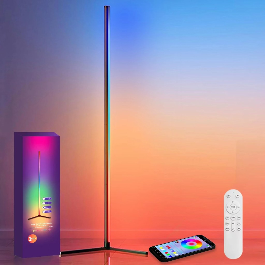1PC Akıllı RGB Zemin Lambası Kısılabilir Köşe Lambası Yatak Odası Ortam Aydınlatma İskandinav Tarzı Renk Değiştirme Kısılabilir Yumuşak Aydınlatma - AliExpress 39
