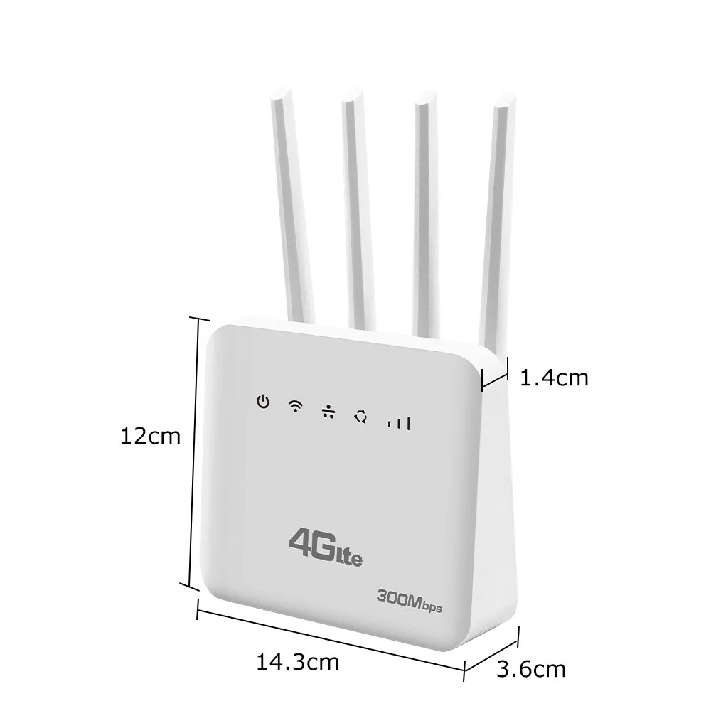4G LTE SIM WiFi Yönlendirici WiFi 6 Modem SIM Kart Yuvası Ile ASR Sistemi 300 Mbps 4 Anten Güçlendirici Güç Sinyali Mobil Kablosuz Yönlendirici - AliExpress 7 - Görsel 4