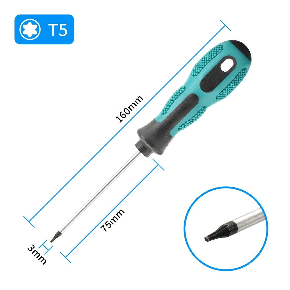 Manyetik Torx Tornavida Setleri Hassas T5 T6 T7 T8 T9 T10 T15 T20 T25 T27 T30 Torx Güvenlik Kontrol Cihazı Tamir El Aleti Kiti - AliExpress - Görsel 11