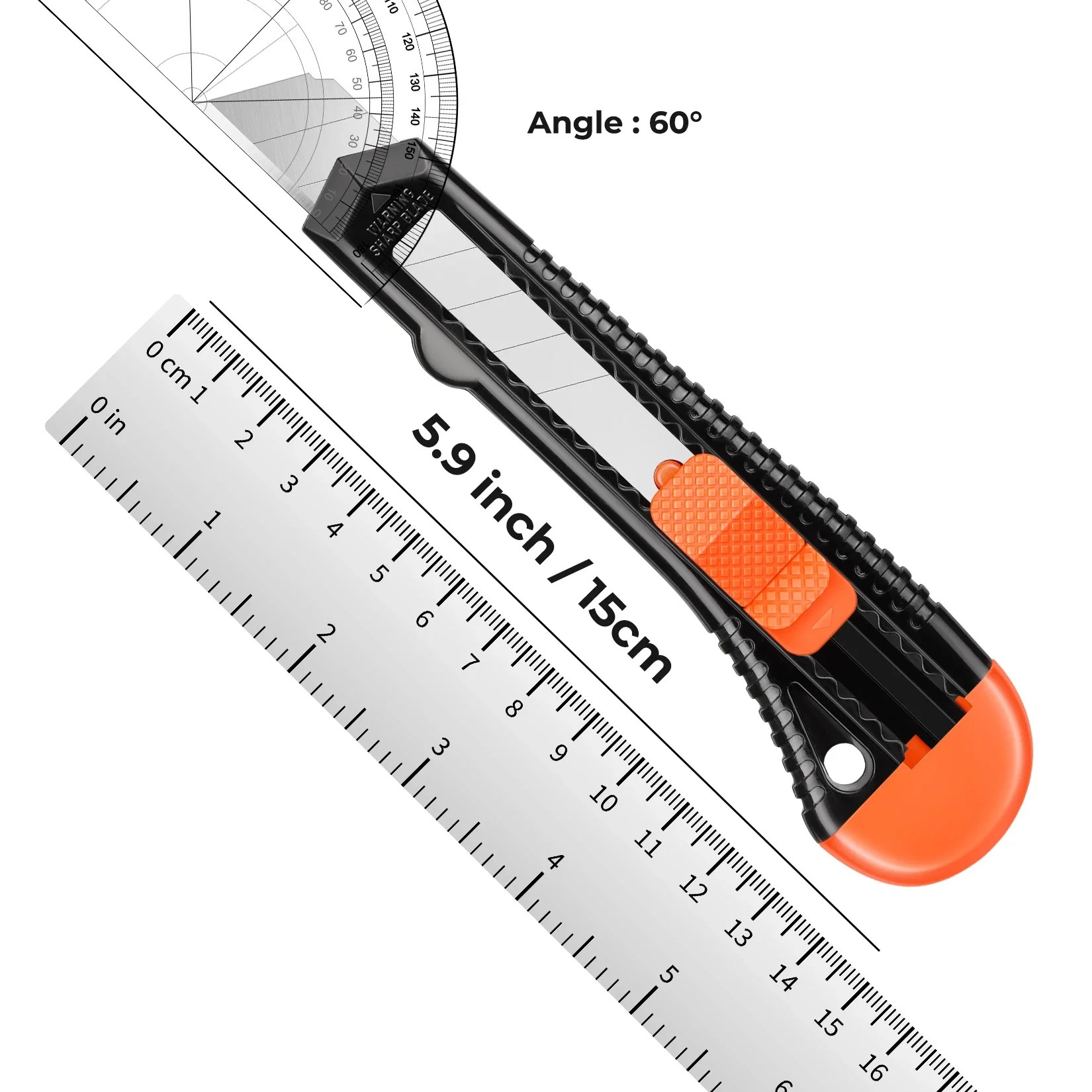 3'lü Paket Maket Bıçağı Kutu Kesici Geri Çekilebilir, Kartonlar, Karton ve Kutular için Kompakt Kutu Bıçağı, 10 Parça 18mm Daha Geniş - AliExpress - Görsel 2