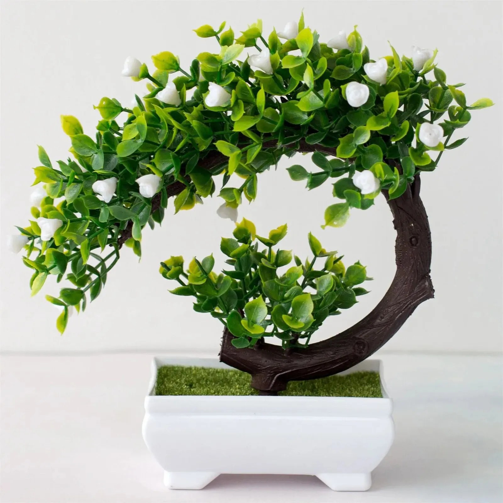 Yapay Bitkiler Bonsai Simüle Ağacı Saksı Bitkileri Sahte Çiçekler Masa Saksı Süsleri - AliExpress - Görsel 5