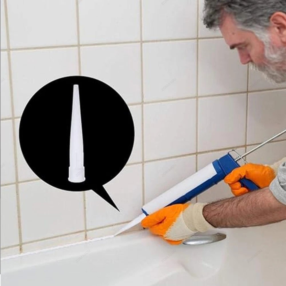 5-100 adet Cam Nozulları Plastik cam tutkalı Kalafat Tabancası Nozulları Mastik Silikon Kalafat İpuçları Ağız Kapakları Ev Inşaat Araçları - AliExpress - Görsel 5