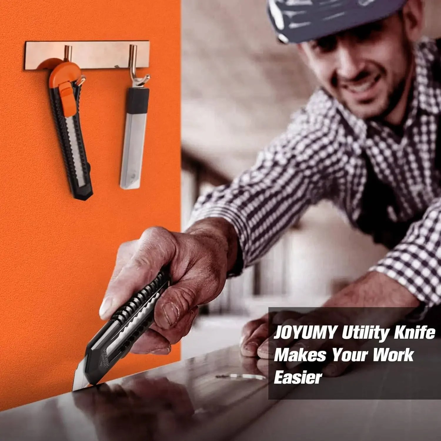3'lü Paket Maket Bıçağı Kutu Kesici Geri Çekilebilir, Kartonlar, Karton ve Kutular için Kompakt Kutu Bıçağı, 10 Parça 18mm Daha Geniş - AliExpress - Görsel 6