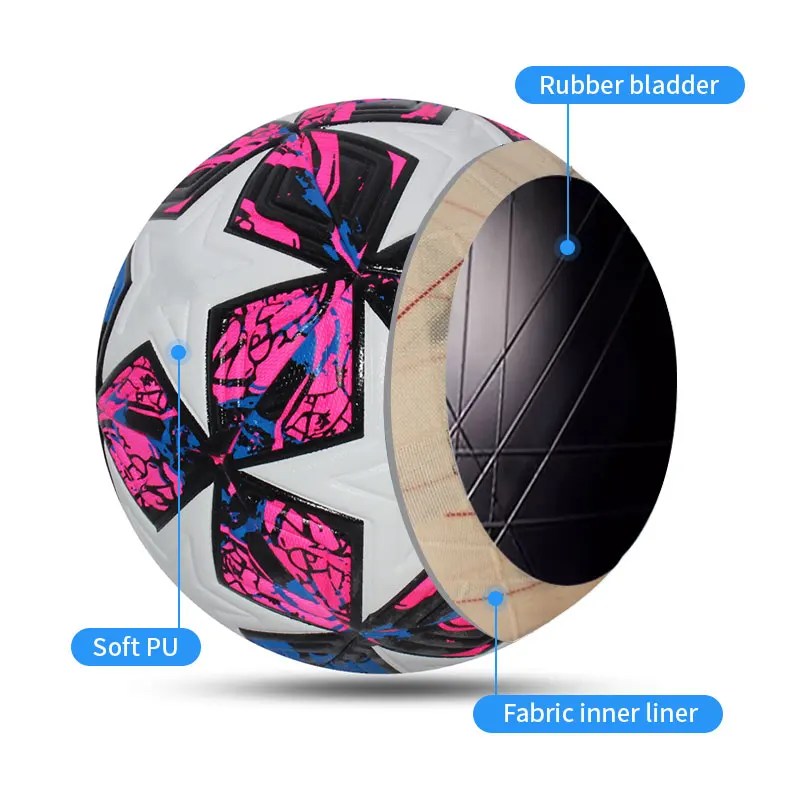 Standart Boyut 5 Boyut 4 Futbol Topu Profesyonel Açık Havada Spor Maç Topları Eğitim Dikişsiz Futbol Yüksek Kaliteli PU Malzeme - AliExpress - Görsel 4