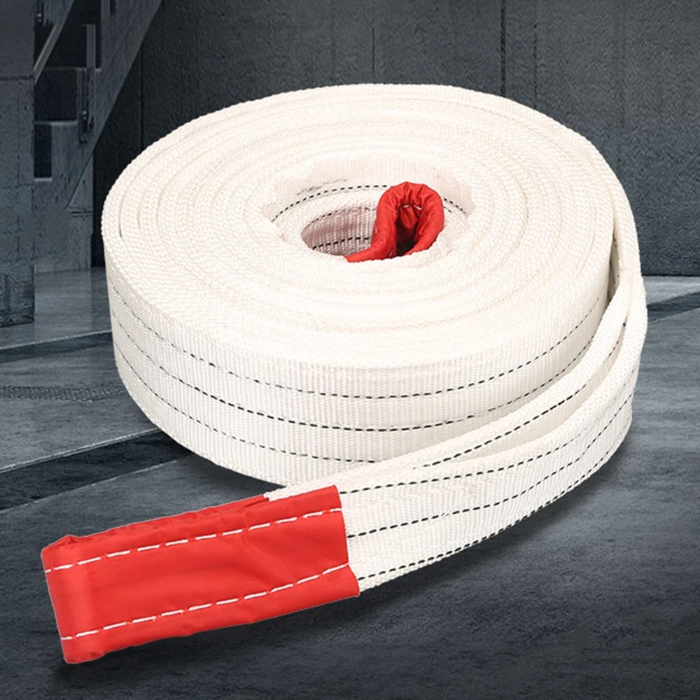 1 Ton 5 m 3 m 2 m 1 m Endüstriyel Kaldırma Kemeri Aşınmaya Dayanıklı Beyaz Düz Kaldırma Kemeri Römork Sling Vinç Kaldırma Kargo Polyester - AliExpress - Görsel 1