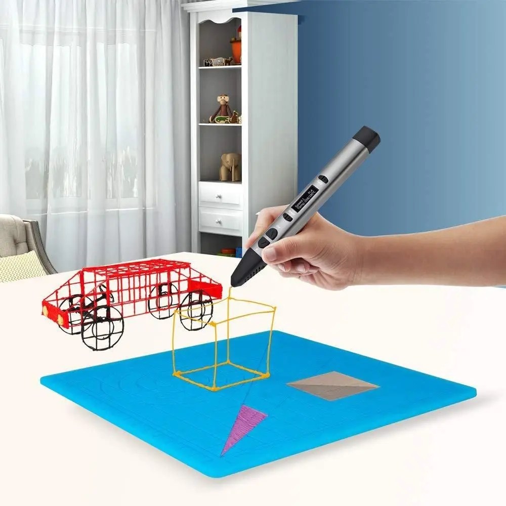 3D baskı kalem yumuşak silikon tasarım pedi ile temel şablon 2 silikon parmak kapaklar ile donatılmış mükemmel 3D kalem çizim aracı - AliExpress 7 - Görsel 3