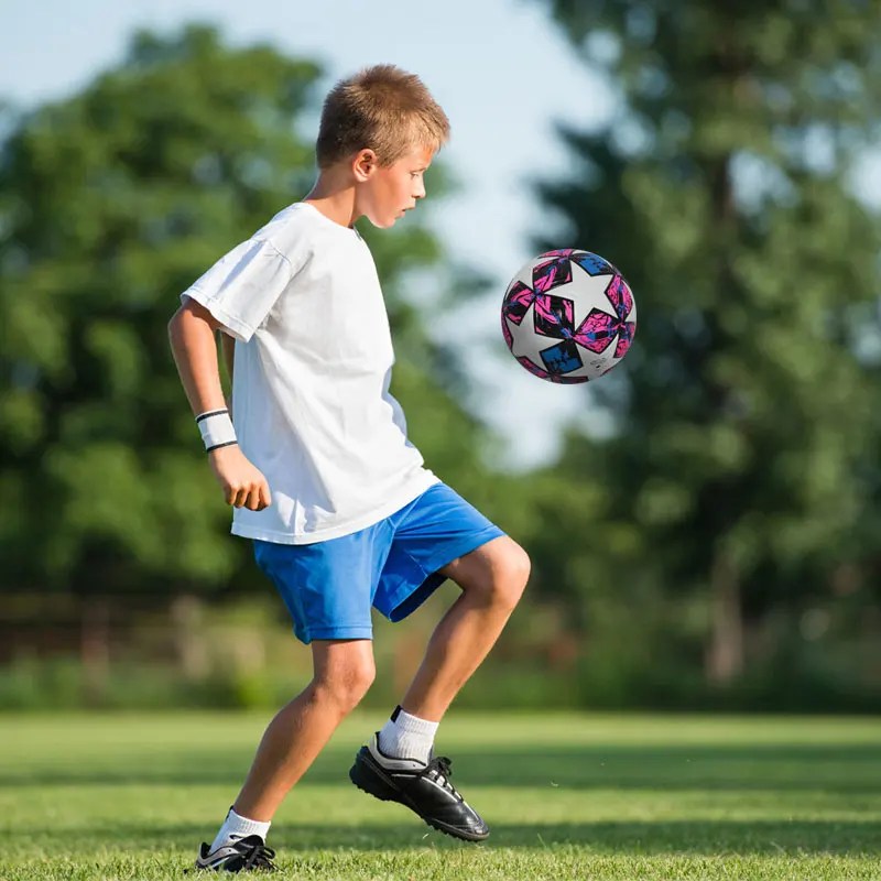 Standart Boyut 5 Boyut 4 Futbol Topu Profesyonel Açık Havada Spor Maç Topları Eğitim Dikişsiz Futbol Yüksek Kaliteli PU Malzeme - AliExpress - Görsel 6
