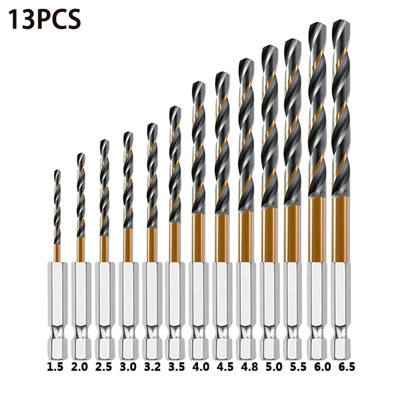3/7/13 ADET Hex Shank Büküm Matkap Ucu Seti Ahşap Metal Delik Kesici Çekirdek Delme Aracı Kobalt Matkap Uçları 1.5 2 2.5 3 3.5 4 5 6mm HSS - AliExpress - Görsel 15