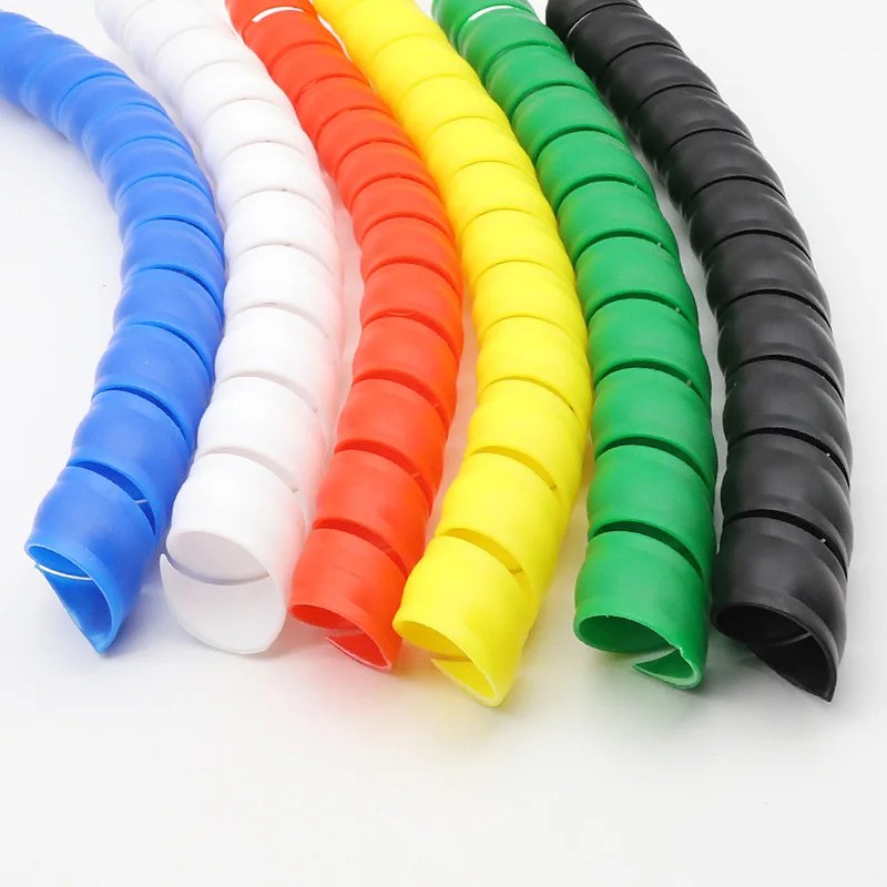 2M uzun 8/10/12mm kablo koruma kılıfı Spiral yara esnek tel organizatör yalıtım kılıfı tel sarma koruyucusu - AliExpress - Görsel 2