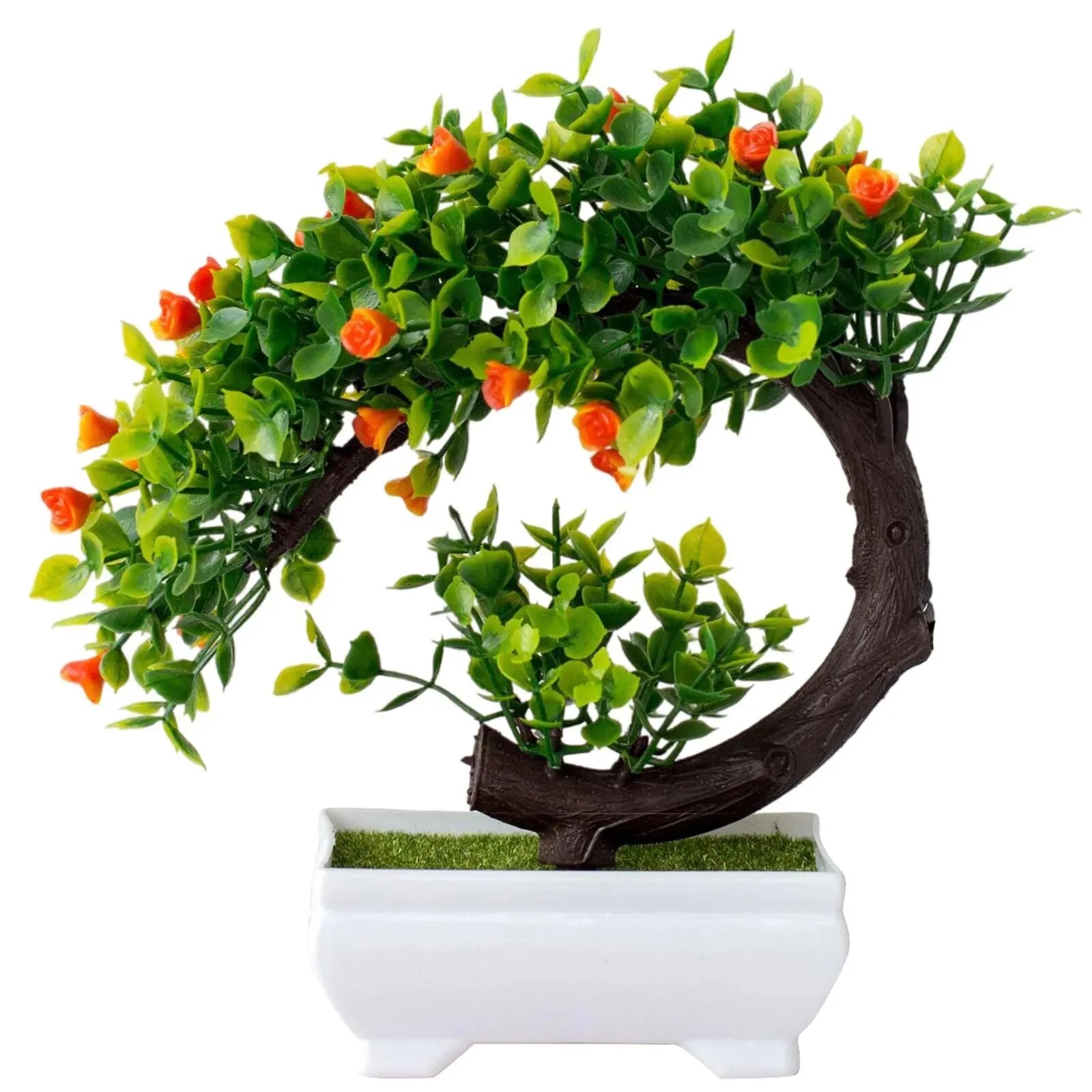 Yapay Bitkiler Bonsai Simüle Ağacı Saksı Bitkileri Sahte Çiçekler Masa Saksı Süsleri - AliExpress - Görsel 2