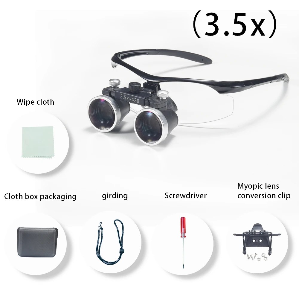 Diş hekimliği dürbün büyüteç 2.5X Dental Ultra hafif optik Loupes diş cerrahi için 320-420mm büyüteç - AliExpress 66 - Görsel 20