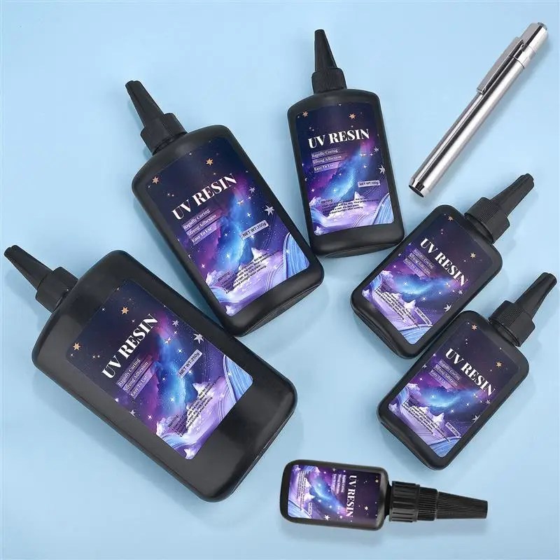 25/50/100/120/200/250g UV Reçine Tutkal Çabuk Kuruyan Kiti Süper Yapıştırma Cam Metal Seramik UV Tutkal Siyah Işık Epoksi Reçine Tutkal - AliExpress - Görsel 3