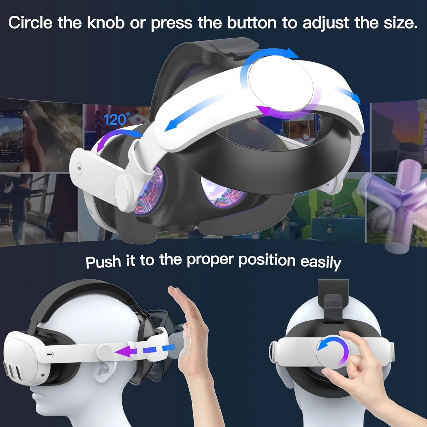 Meta Quest 3 S VR Kulaklık için Ayarlanabilir Kafa Bandı Yedek Elite Kayış Meta Quest 3 Aksesuarları için Gelişmiş Konfor - AliExpress 44 - Görsel 4