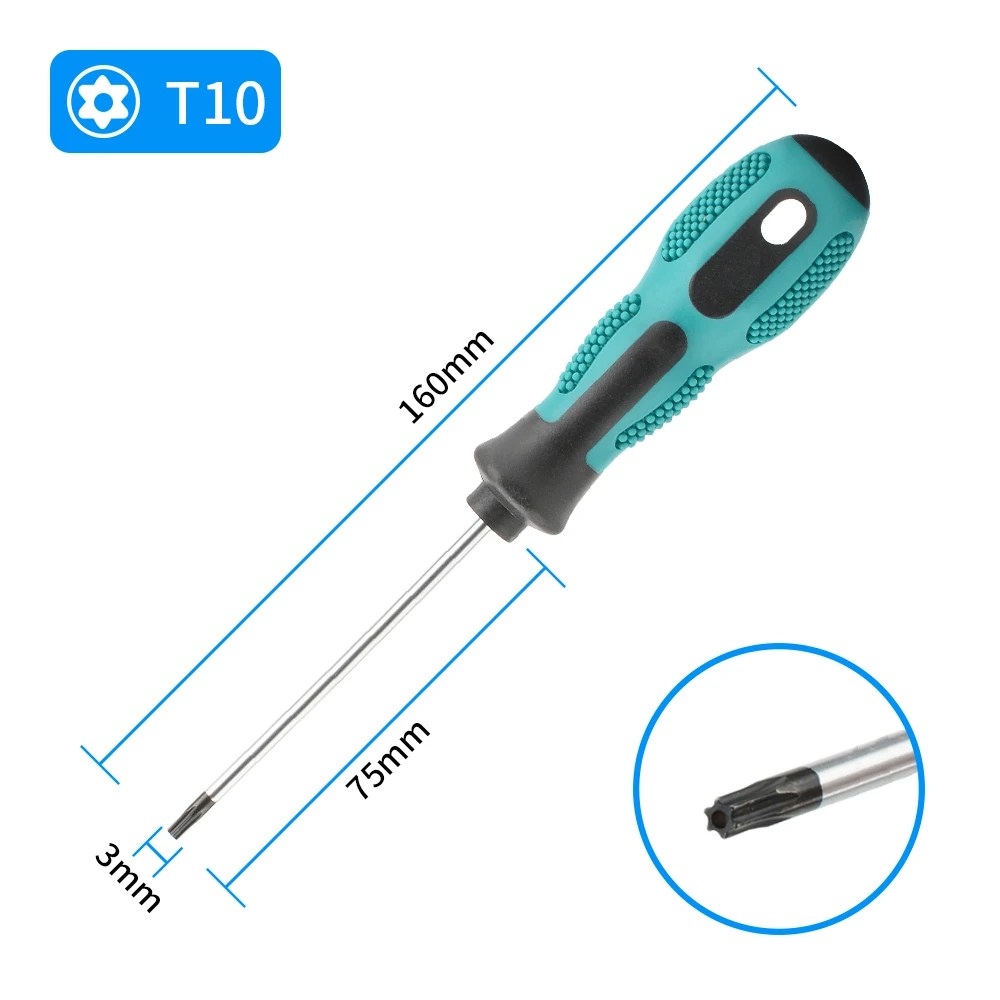 Manyetik Torx Tornavida Setleri Hassas T5 T6 T7 T8 T9 T10 T15 T20 T25 T27 T30 Torx Güvenlik Kontrol Cihazı Tamir El Aleti Kiti - AliExpress - Görsel 10