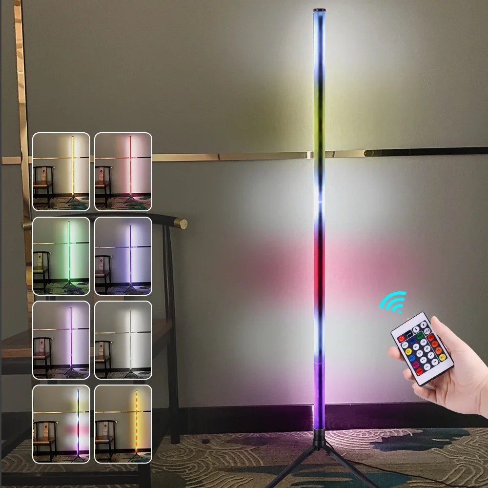 1PC Akıllı RGB Zemin Lambası Kısılabilir Köşe Lambası Yatak Odası Ortam Aydınlatma İskandinav Tarzı Renk Değiştirme Kısılabilir Yumuşak Aydınlatma - AliExpress 39 - Görsel 2