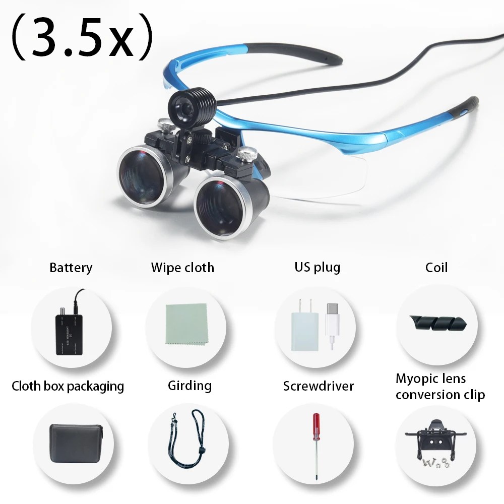 Diş hekimliği dürbün büyüteç 2.5X Dental Ultra hafif optik Loupes diş cerrahi için 320-420mm büyüteç - AliExpress 66 - Görsel 8