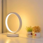 20 CM LED Basit Dairesel Halka Masa Lambası Yatak Odası Başucu Oturma Odası Restoran Otel Dekoratif Lamba Kısılabilir Yuvarlak Gece Lambası - AliExpress 39