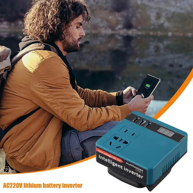 Taşınabilir Güç İstasyonu Akıllı Pil Trafosu Akım Göstergeli Şarj Adaptörü Dış Mekan İçin Akülü Çıkış - AliExpress - Görsel 3