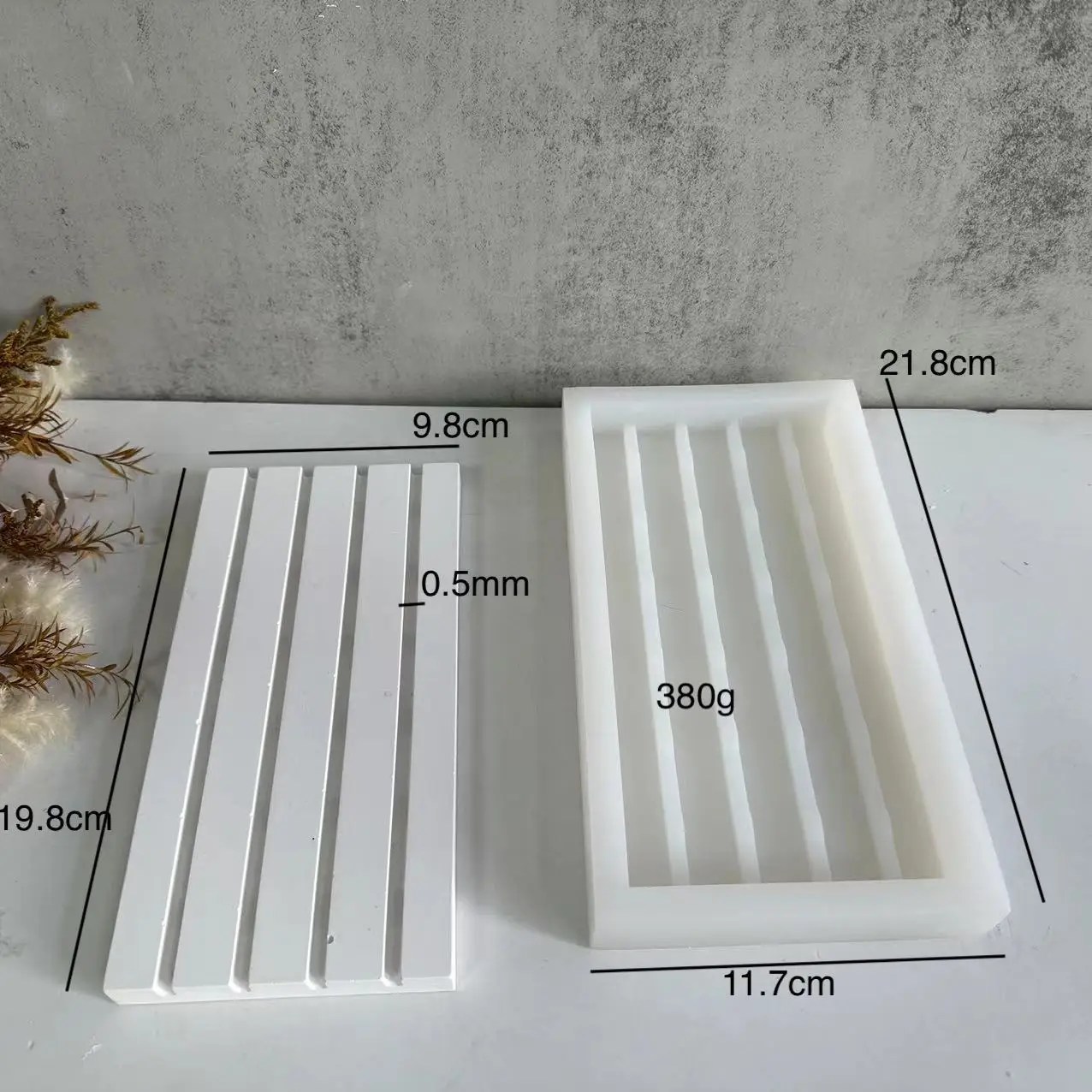 Büyük dikdörtgen halka depolama tutucu tepsi silikon kalıp alçı çimento silikon kalıp s beton - AliExpress - Görsel 3