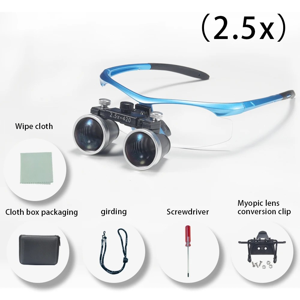 Diş hekimliği dürbün büyüteç 2.5X Dental Ultra hafif optik Loupes diş cerrahi için 320-420mm büyüteç - AliExpress 66 - Görsel 13