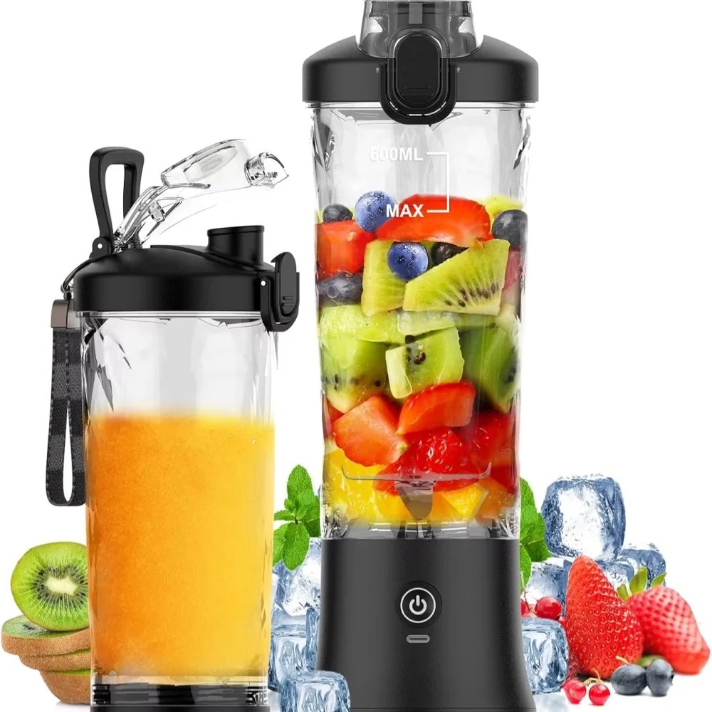 Yeni Taşınabilir Blender 600 ML Elektrikli Meyve Sıkacağı Meyve Karıştırıcılar 4000 mAh USB Şarj Edilebilir Mini smoothie blenderı Portakal Sıkacağı Makinesi - AliExpress 6 - Görsel 1