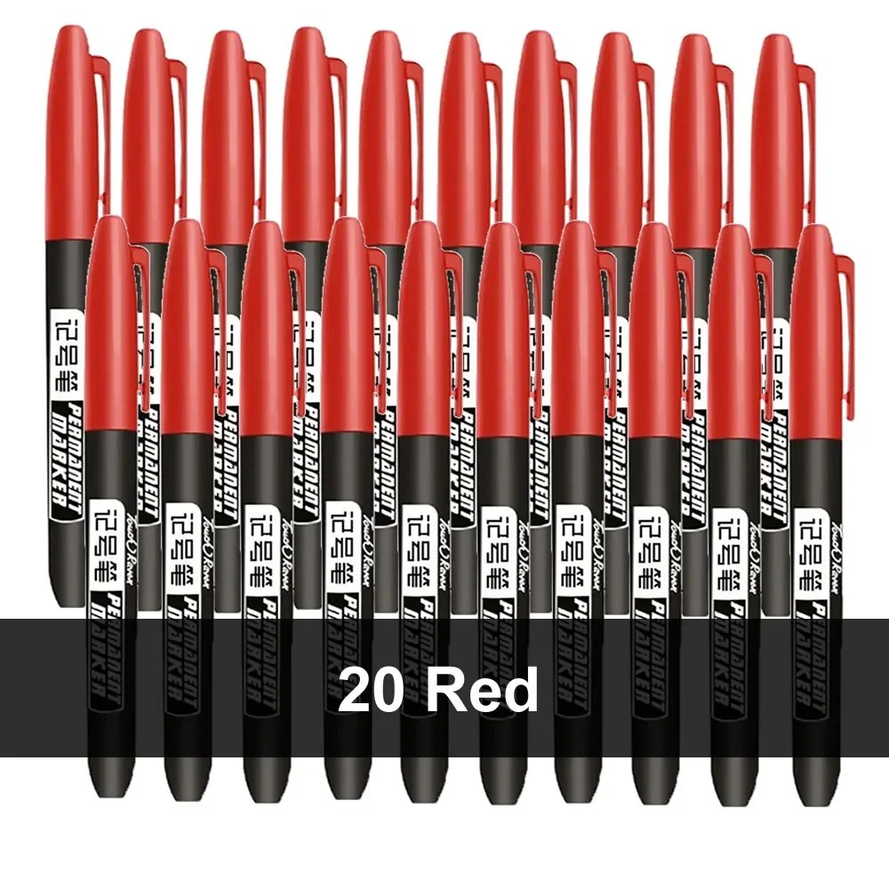 6 adet kalıcı işaretleme kalemi Manga çizim İşaretleyiciler siyah mavi kırmızı su geçirmez mürekkep kroki kalemler kırtasiye sanat okul malzemeleri - AliExpress - Görsel 20