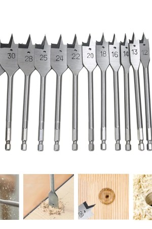1 adet 10-55mm Dayanıklı ağaç İşleme aleti Setleri Düz Matkap Uzun Yüksek karbonlu Çelik Ahşap Düz Matkaplar Ağaç İşleme Maça Matkap Uçları - AliExpress