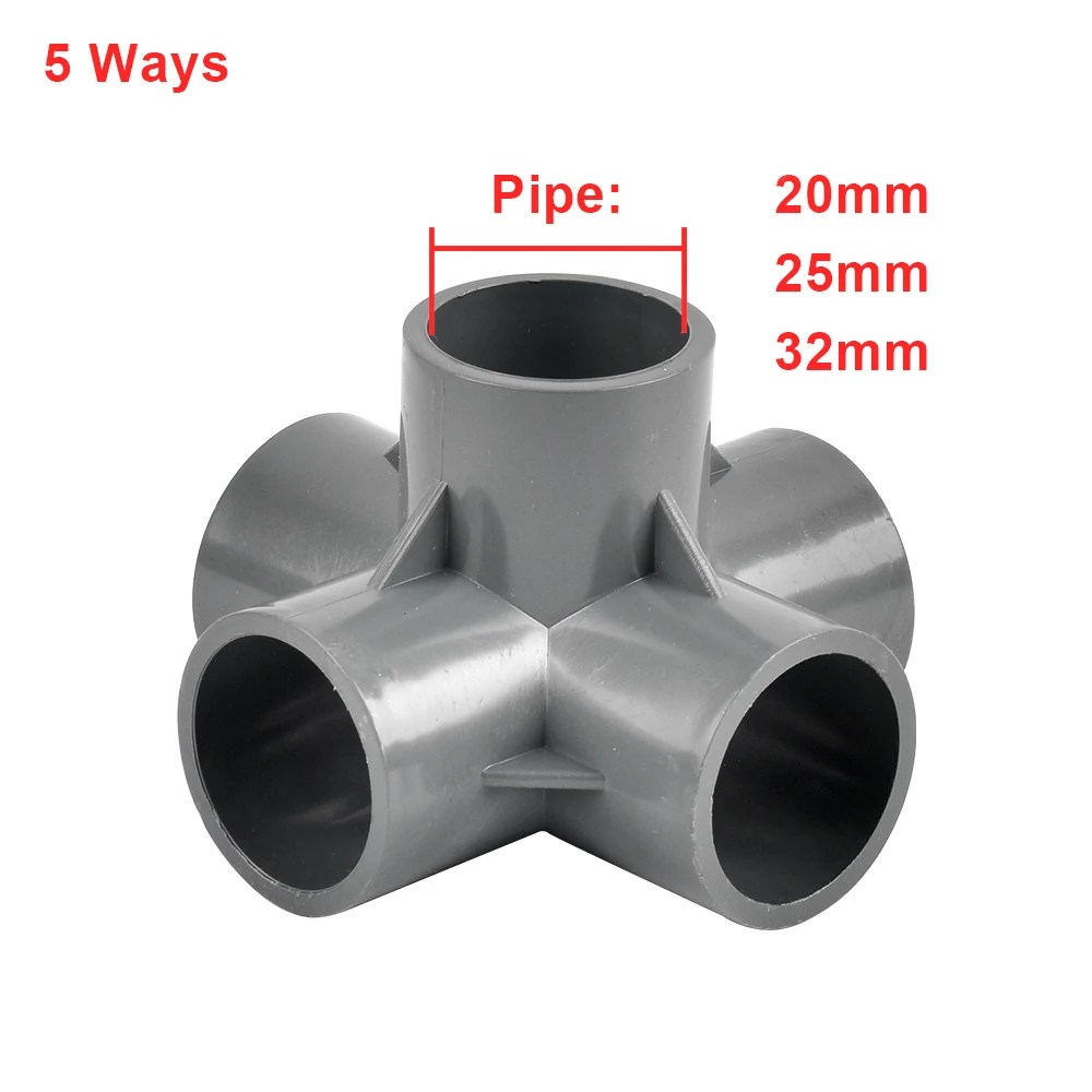 İç Çapı 20 25 32mm PVC boru konnektörü Düz Dirsek Tee Su Borusu Adaptörü Ev DIY Tüp 3 4 5 6 Yollu - AliExpress - Görsel 31