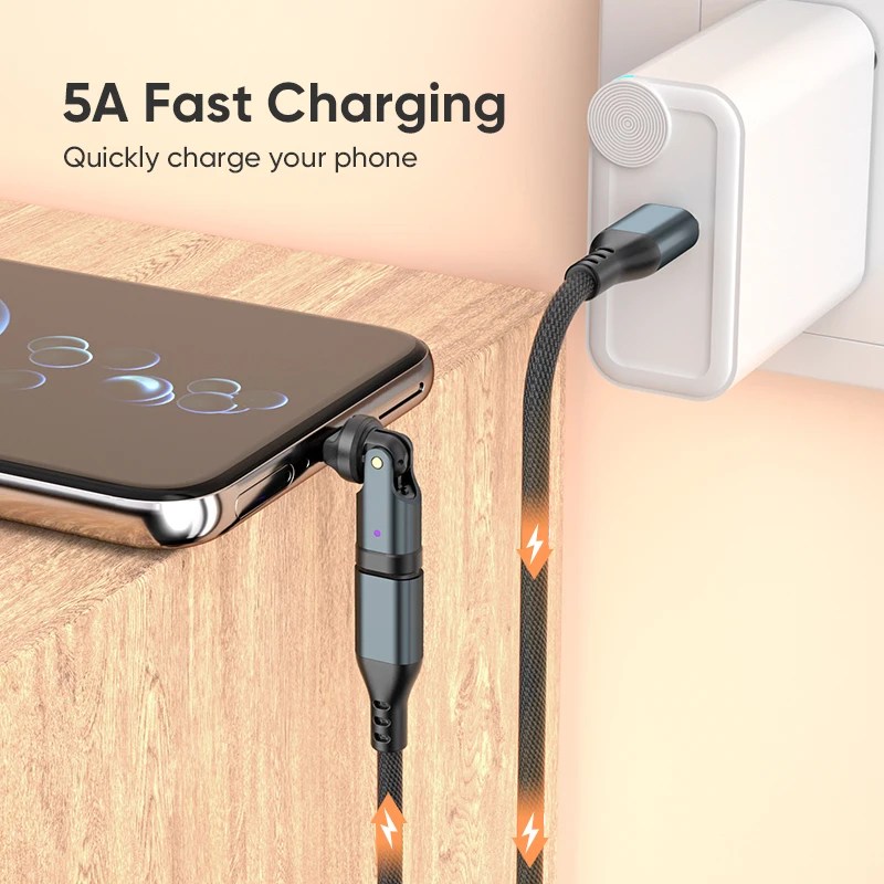 AUFU PD240W OTG USB C Tip C Adaptörü 540 Rotasyon Tip-C Erkek Kadın Dönüştürücü Macbook Xiaomi Samsung için OTG Konektörü - AliExpress 202192403 - Görsel 5