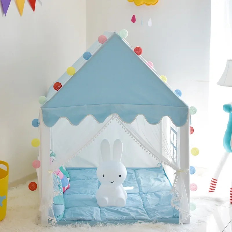 Çocuk Çadırları Bebek Oyun Evi çocuk oyuncağı Çadır 1.35 M Wigwam Katlanır Kız Prenses Kale Çocuk Odası Dekor Doğum Günü Yılbaşı Hediyeleri - AliExpress - Görsel 11