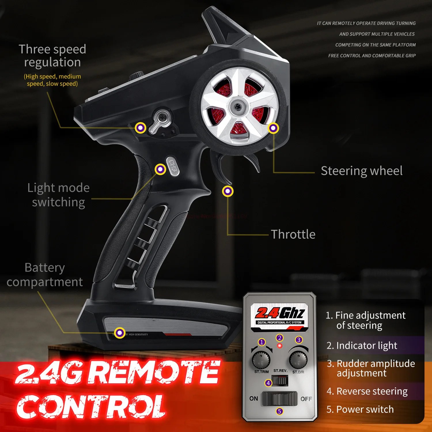 Yeni Scy-16303 Rc araba 35km/saat Rc araba 4wd Led ışık ile 1:16 uzaktan kumanda kas arabalar yüksek hızlı sürüklenme yarış araç oyuncak hediyeler - Görsel 5