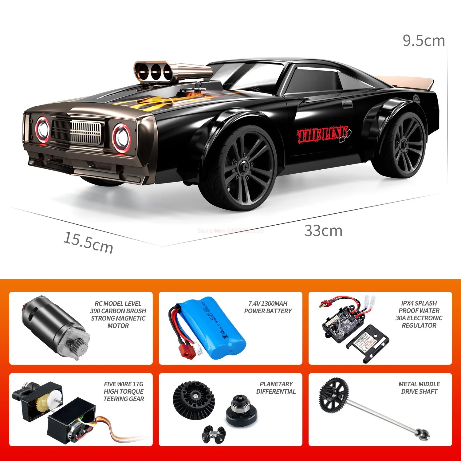 Yeni Scy-16303 Rc araba 35km/saat Rc araba 4wd Led ışık ile 1:16 uzaktan kumanda kas arabalar yüksek hızlı sürüklenme yarış araç oyuncak hediyeler - Görsel 6