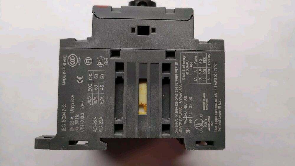 ABB 1SCA105332R1001 OT63F3 Switch Disconnector NEW - Görsel 2