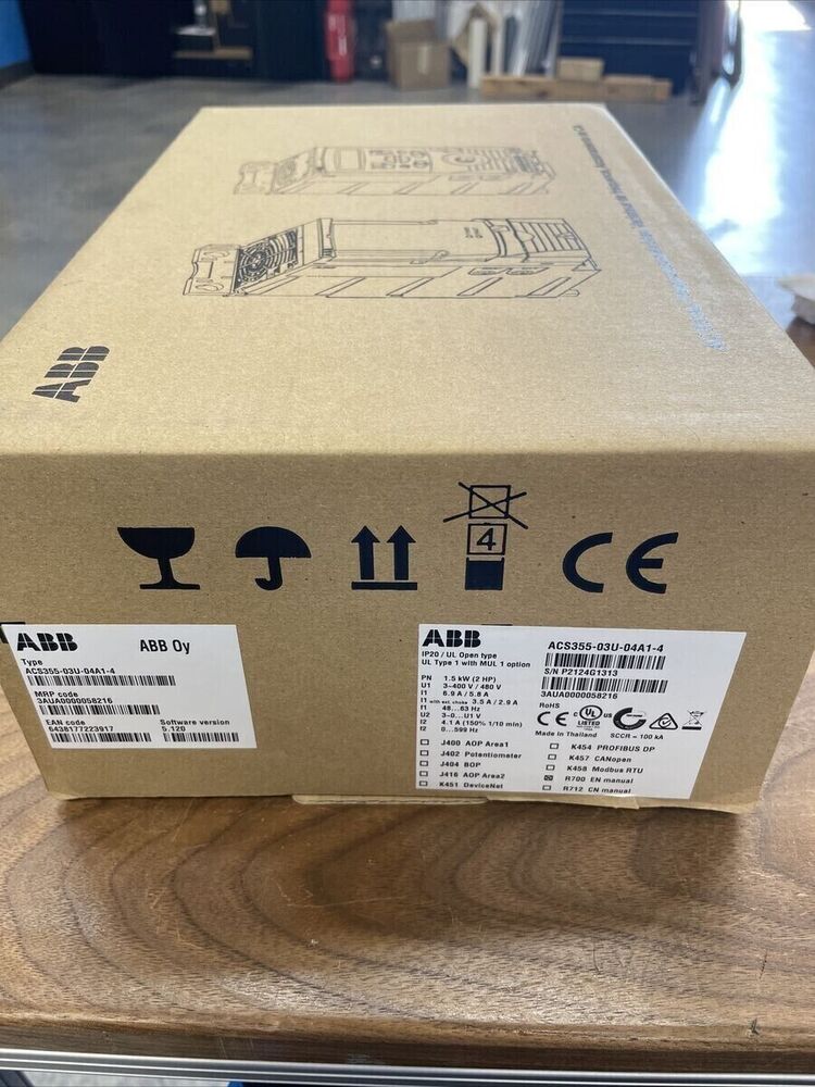 New 1PC ABB ACS355-03E-04A1-4 380V 1.5KW Inverter Expedited Shipping - Görsel 5