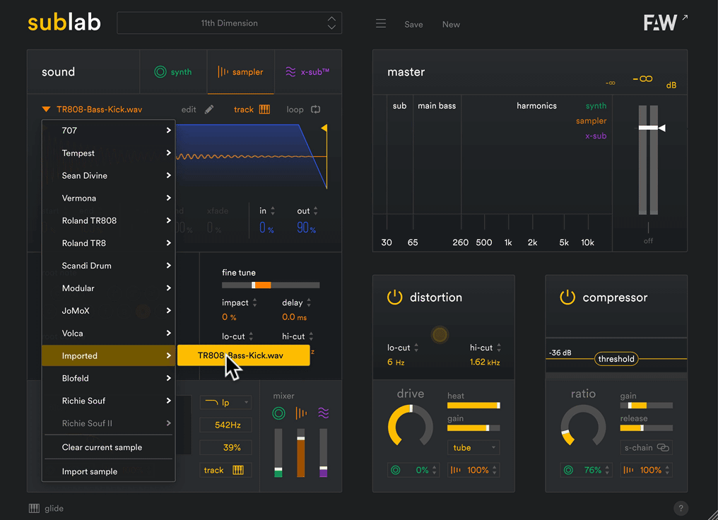 FAW – SubLab v1.1.3 VST, VST3, AAX, AU WiN.OSX x86 x64